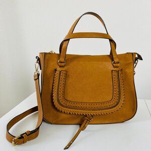Sole Society Authentic Purse Shoulder Bag‎ Large Satchel Tan Handle Bag 13"x10"